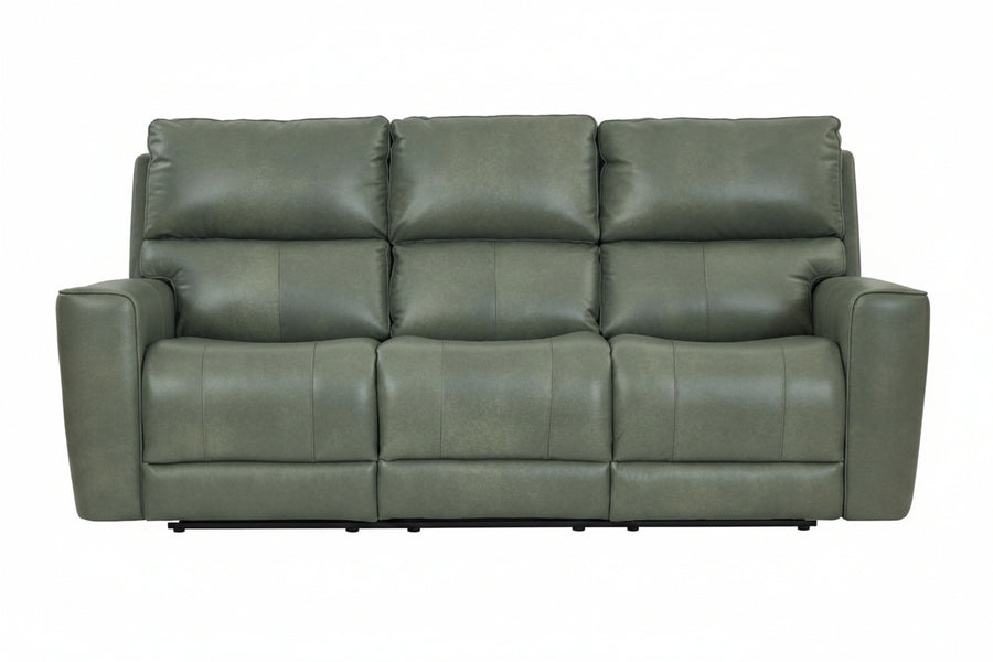 Venezia Cement Leather Power Reclining Sofa with Power Headrest