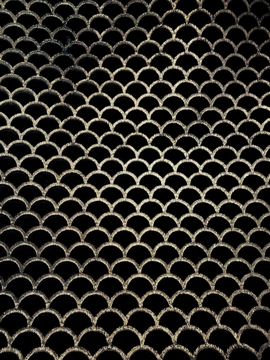 Metallic Area Rug Black Moon full view