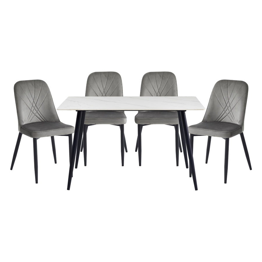 Noir 5-Piece Dining Set