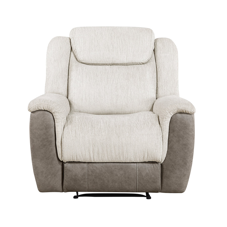 Beige recliner chair on a white background