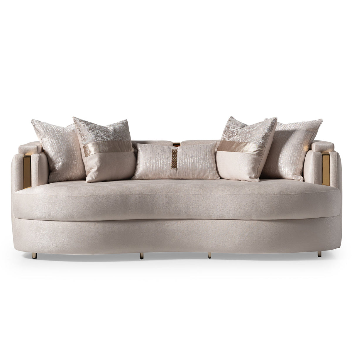 Sofa styled in a living room