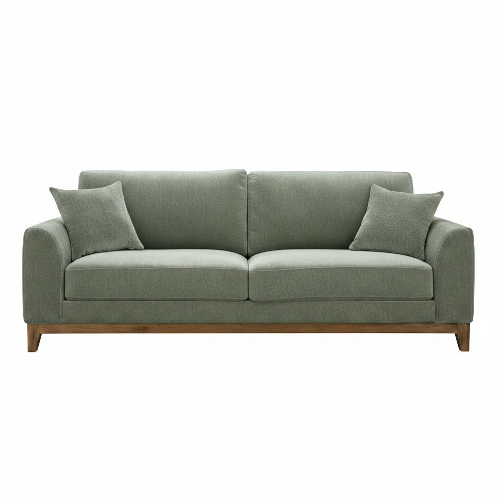 Mid-century modern sofa in a living room