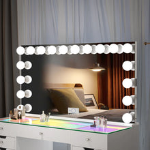 Emily Vanity Desk with Full Width Smart Mirror
