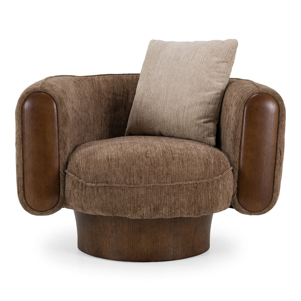 Amber Wood II Accent Swivel Chair