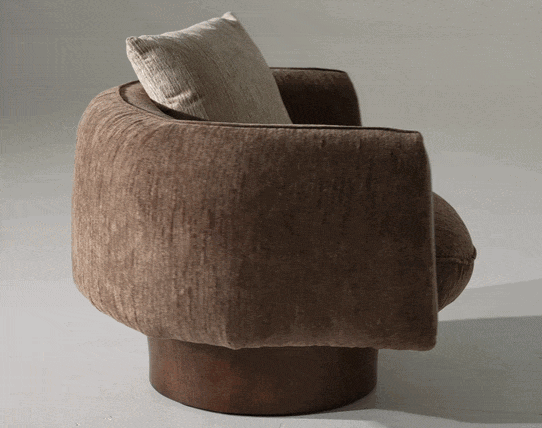 Amber Wood II Accent Swivel Chair