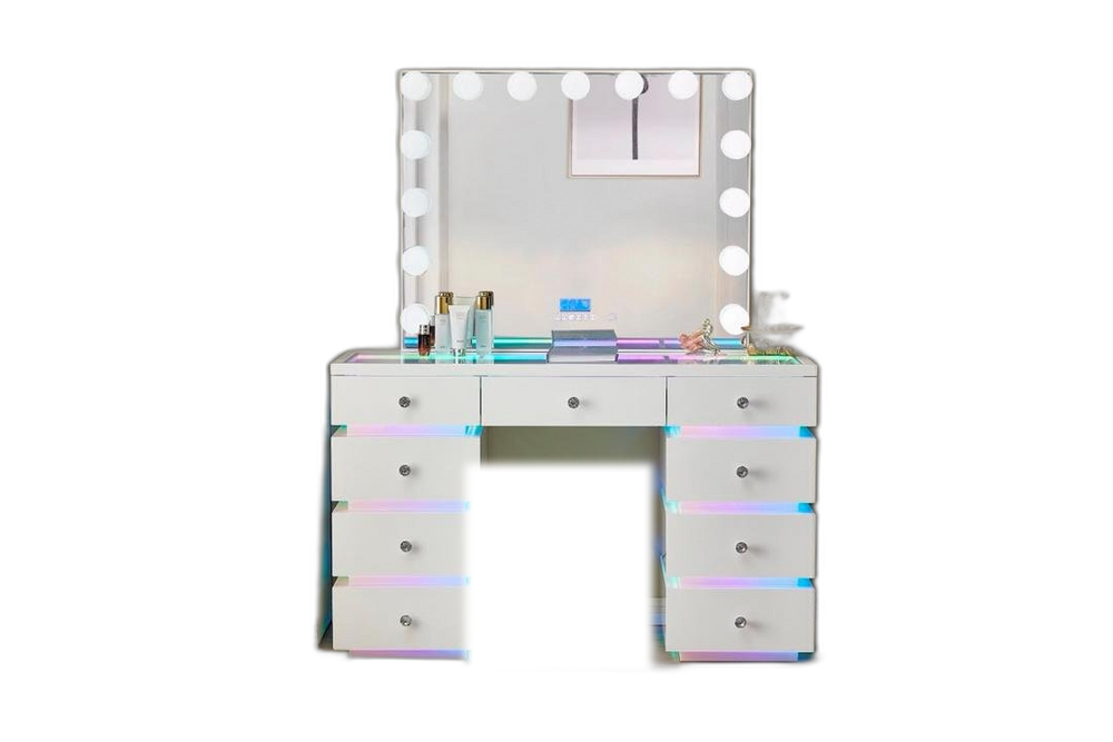 LR-003 vanity with RGB accent lighting, background removed