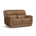 Flexsteel Beau Fabric Power Reclining Loveseat with Power Headrests