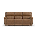 Flexsteel Beau Fabric Power Reclining Sofa with Power Headrests