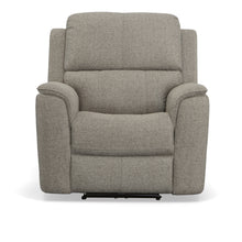 Henry Fabric Power Recliner with Power Headrest & Lumbar in Fog