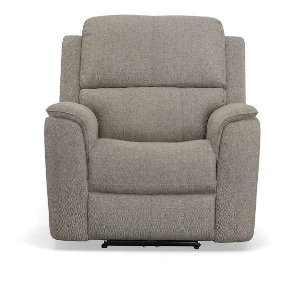 Henry Fabric Power Recliner with Power Headrest & Lumbar in Fog