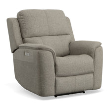 Henry Fabric Power Recliner with Power Headrest & Lumbar in Fog