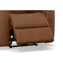 Henry Leather Power Swivel Gliding Recliner with Power Headrest, Lumbar, Heat & Massage in Caramel