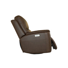 Henry Leather Power Reclining Loveseat with Console & Power Headrests & Lumbar in Burnt Umber