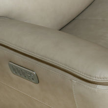 Flexsteel Henry Leather Power Swivel Gliding Recliner with Power Headrest, Lumbar, Heat & Massage in Beige