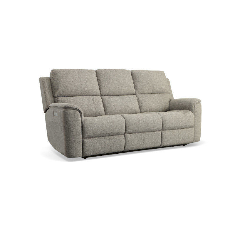 Henry Fabric Power Reclining Sofa with Power Headrests & Lumbar in Fog