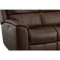 Henry Leather Power Reclining Sofa with Power Headrests & Lumbar in Burnt Umber