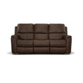 Henry Leather Power Reclining Sofa with Power Headrests & Lumbar in Burnt Umber