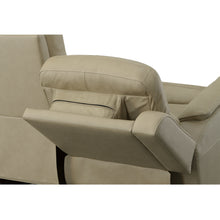 Flexsteel Henry Leather Power Reclining Loveseat with Console & Power Headrests & Lumbar in Beige