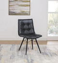 Edge River Upholstered Dining Side Chair Charcoal Grey