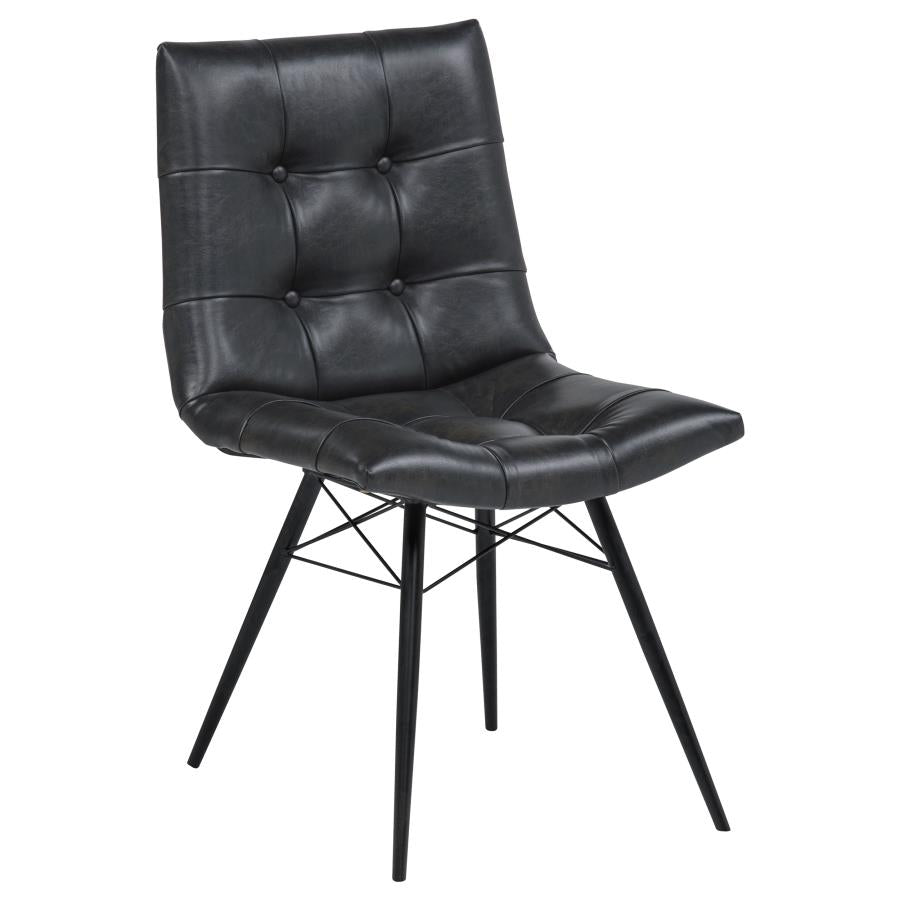 Edge River Upholstered Dining Side Chair Charcoal Grey
