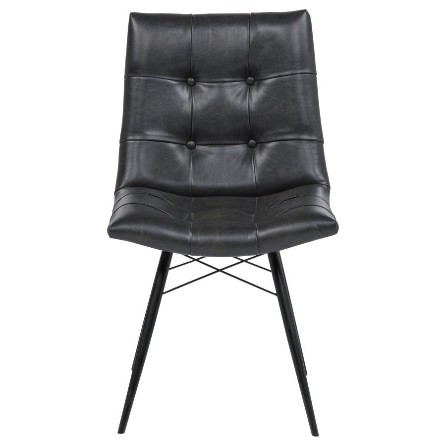 Edge River Upholstered Dining Side Chair Charcoal Grey