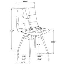 Edge River Upholstered Dining Side Chair Charcoal Grey