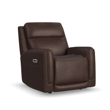 Alister Burnt Umber Leather Power Gliding Recliner