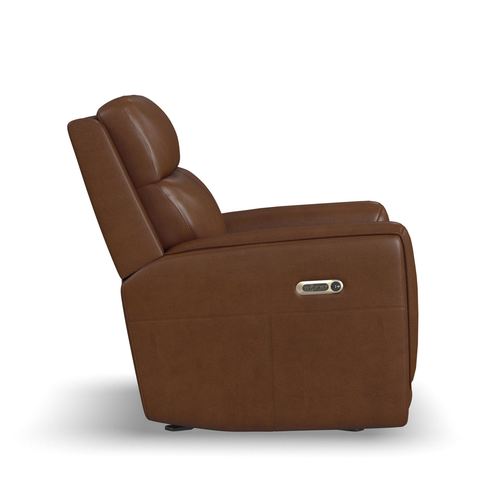 Alister Sedona Leather Power Gliding Recliner with Power Headrest & Lumbar