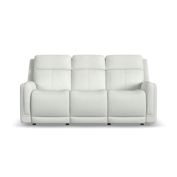 Alister Porcelain Leather Power Gliding Sofa with Power Headrests & Lumbar alternate view