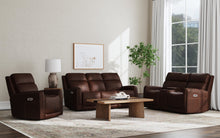 Alister Burnt Umber Leather Power Gliding Recliner with Power Headrest & Lumbar