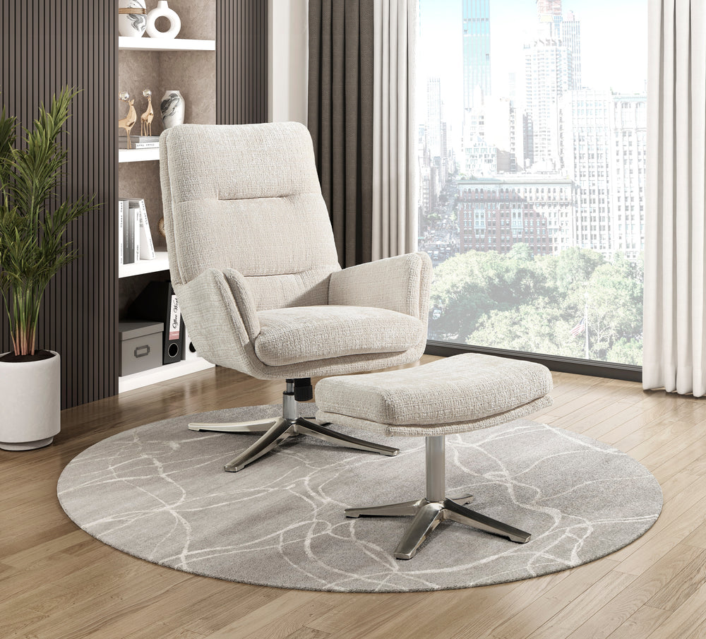 Parker Swivel Chair with Ottoman