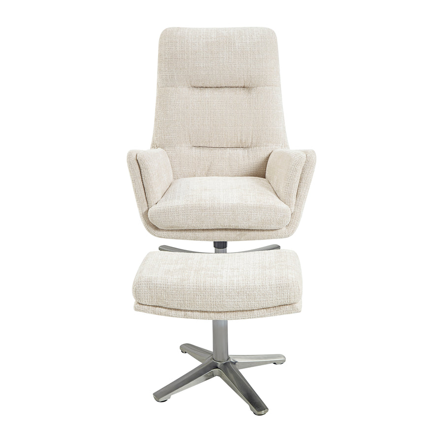Parker Swivel Chair with Ottoman