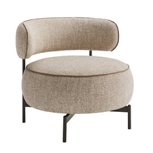 Orbit Brown Chenille Swivel Barrel Chair