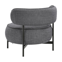 Orbit Gray Chenille Swivel Barrel Chair