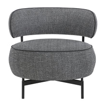 Orbit Gray Chenille Swivel Barrel Chair