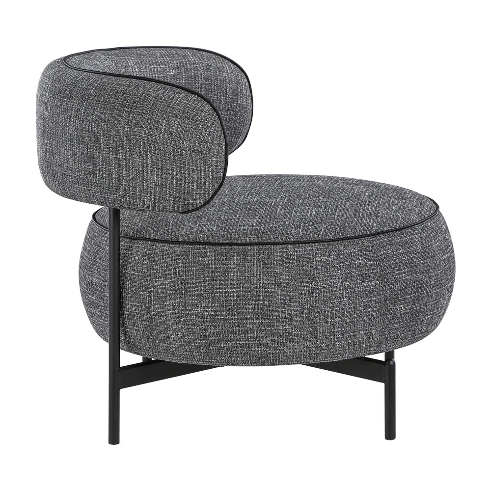 Orbit Gray Chenille Swivel Barrel Chair