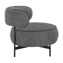 Orbit Gray Chenille Swivel Barrel Chair