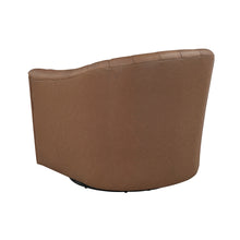 Metro Dark Brown Leather Swivel Chair