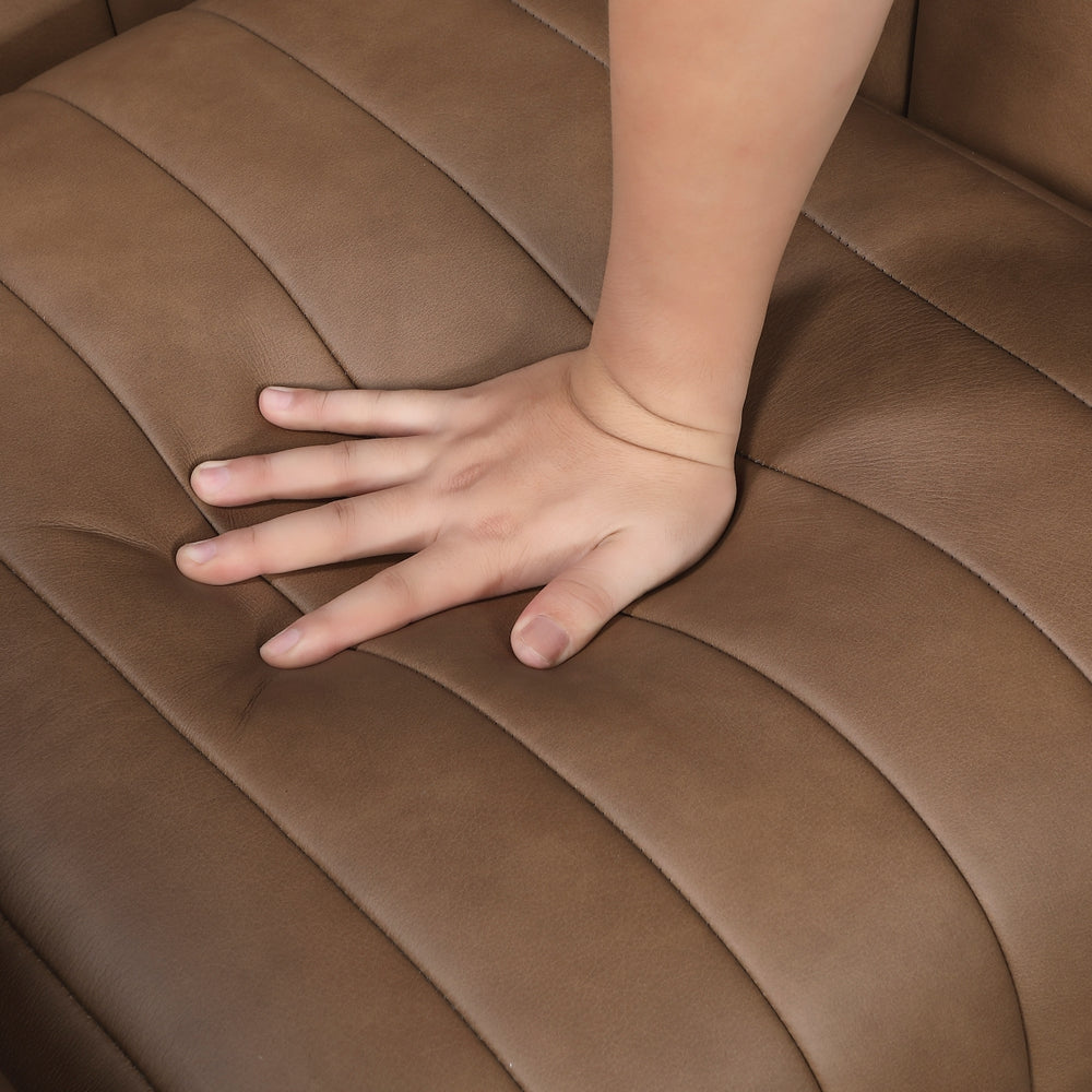 Metro Dark Brown Leather Swivel Chair