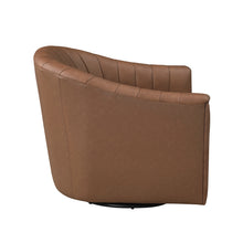 Metro Dark Brown Leather Swivel Chair