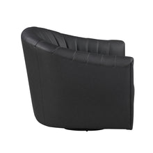 Metro Black Leather Swivel Chair