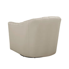 Metro Taupe Leather Swivel Chair