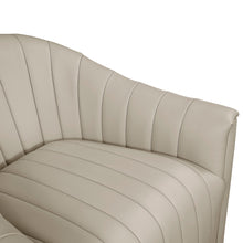 Metro Taupe Leather Swivel Chair