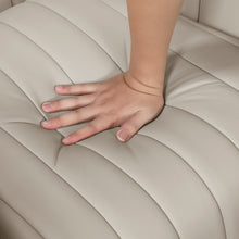 Metro Taupe Leather Swivel Chair