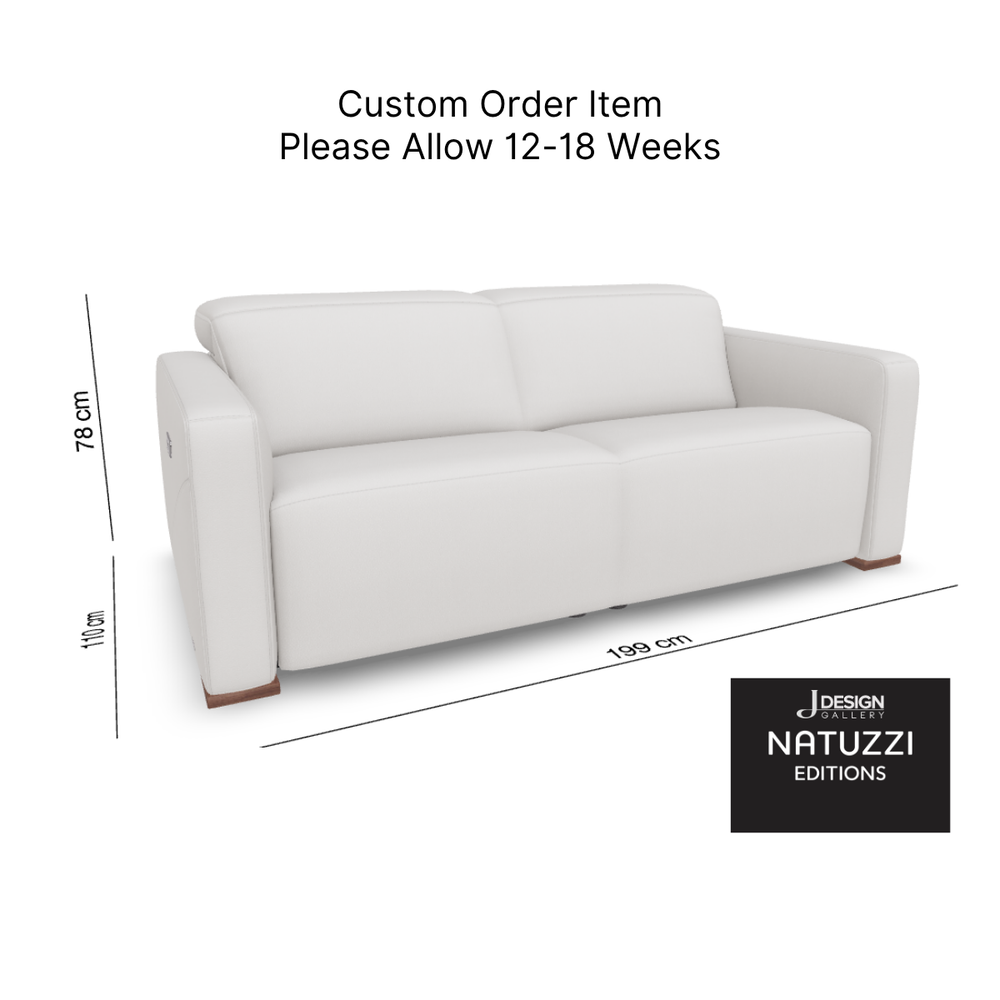 BALTIMORA Power Dual Recliner Love Seat by Natuzzi