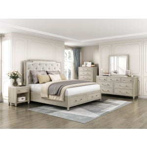 Genoa Queen Platform Bed with Footboard Storage