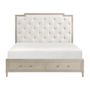 Genoa Queen Platform Bed with Footboard Storage