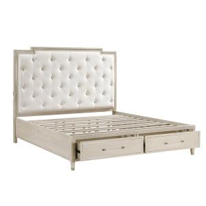 Genoa Queen Platform Bed with Footboard Storage
