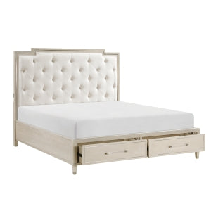 Genoa Queen Platform Bed with Footboard Storage