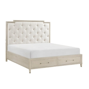 Genoa Queen Platform Bed with Footboard Storage